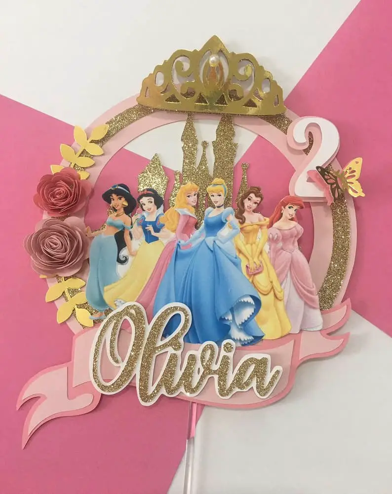 disneyprincesscaketopper