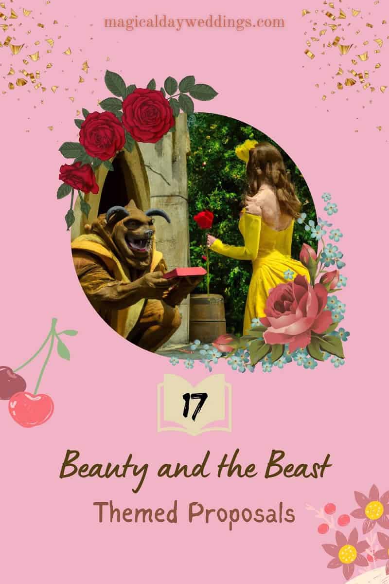 Beauty and the Beast themed wedding proposals
