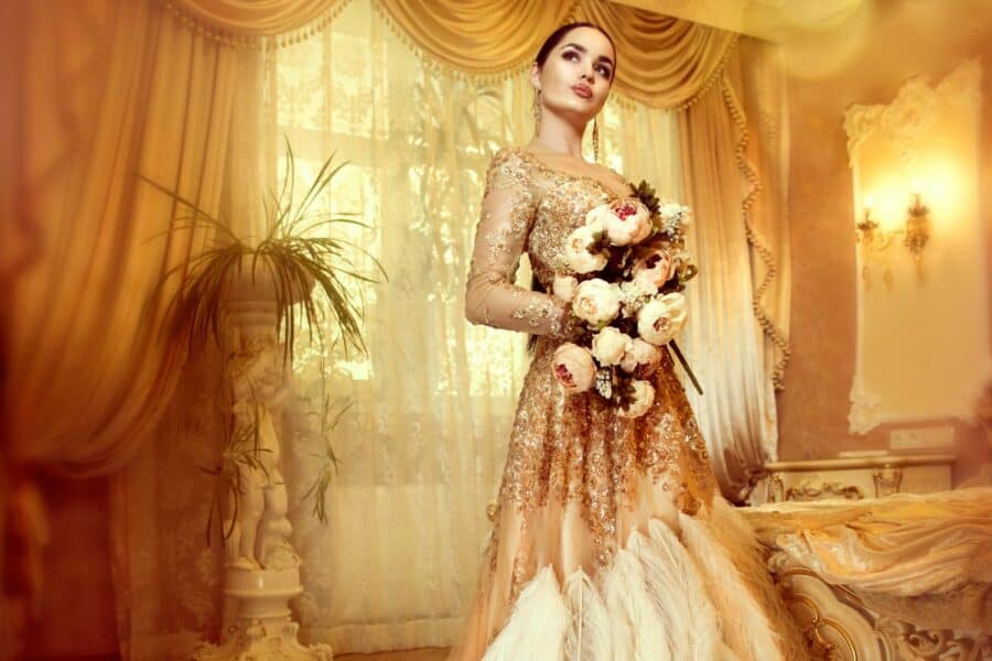 15 Best Gold Wedding Dresses For Your Special Day