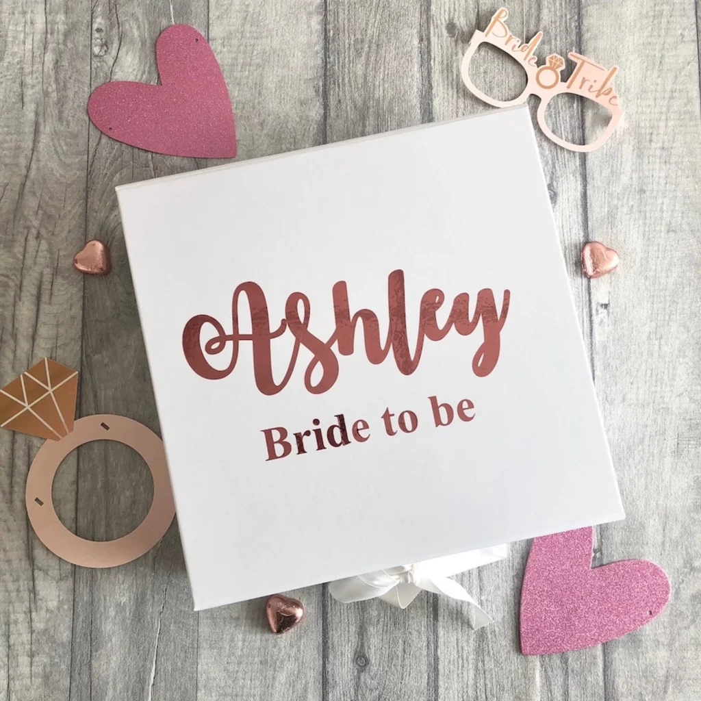 personalized bride to be box