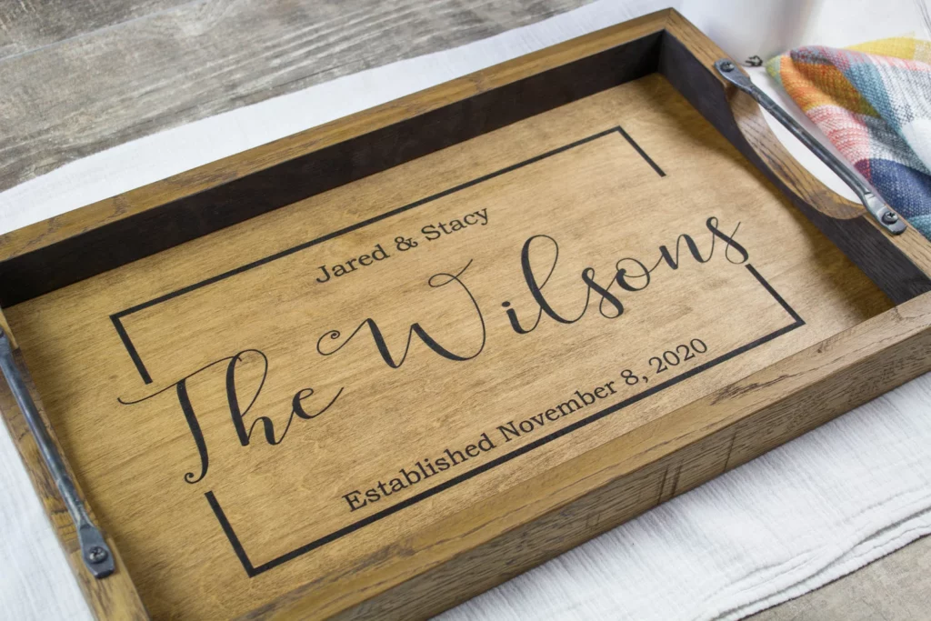 personalized serving tray