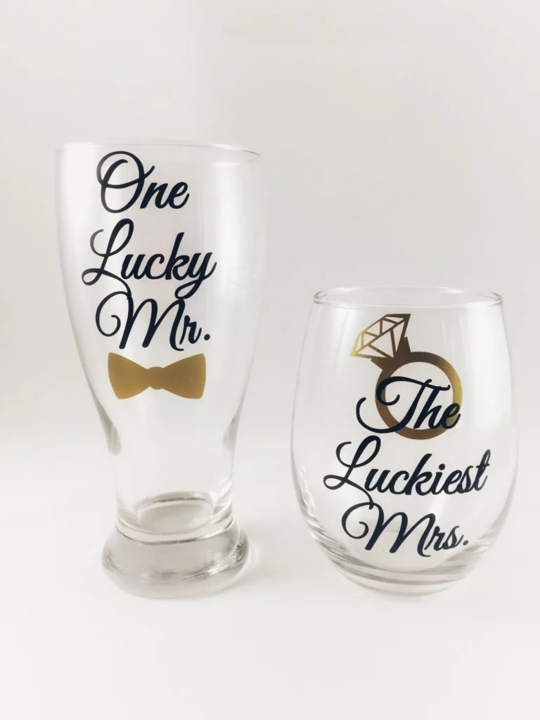 personalized wine glass set