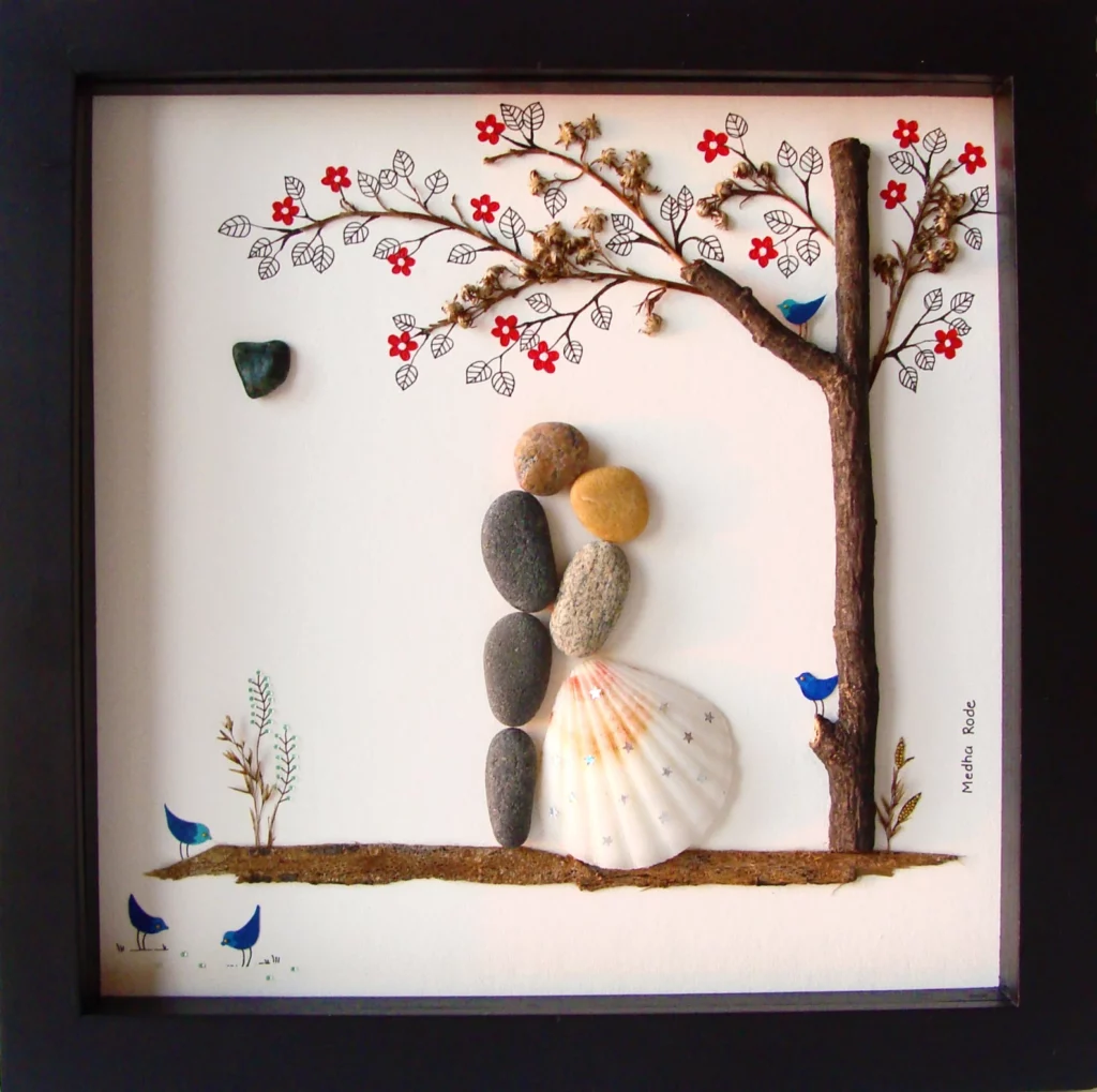 wedding pebble art