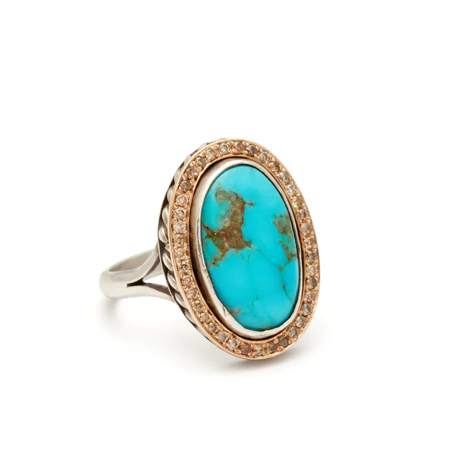 VINTAGE OVAL TURQUOISE RING