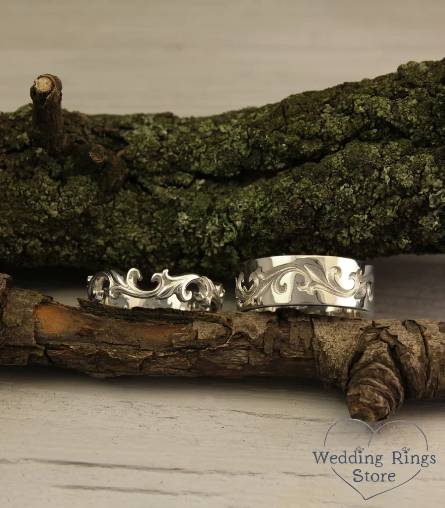 Vine wedding bands