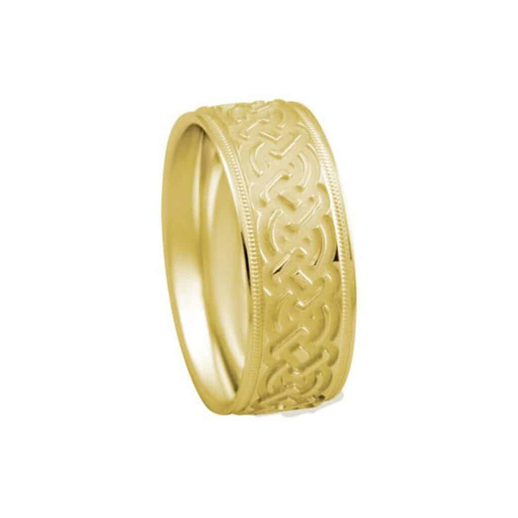 Yellow Gold Celtic Wedding Band