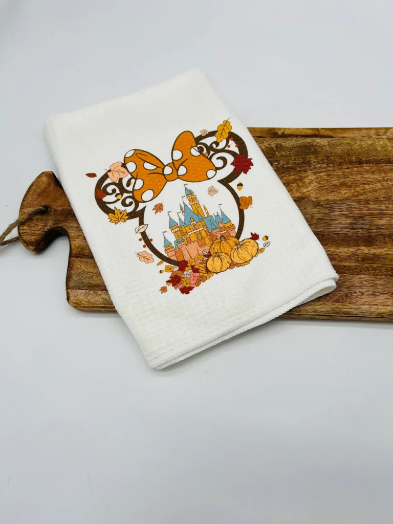 fall minnie kitchen towel