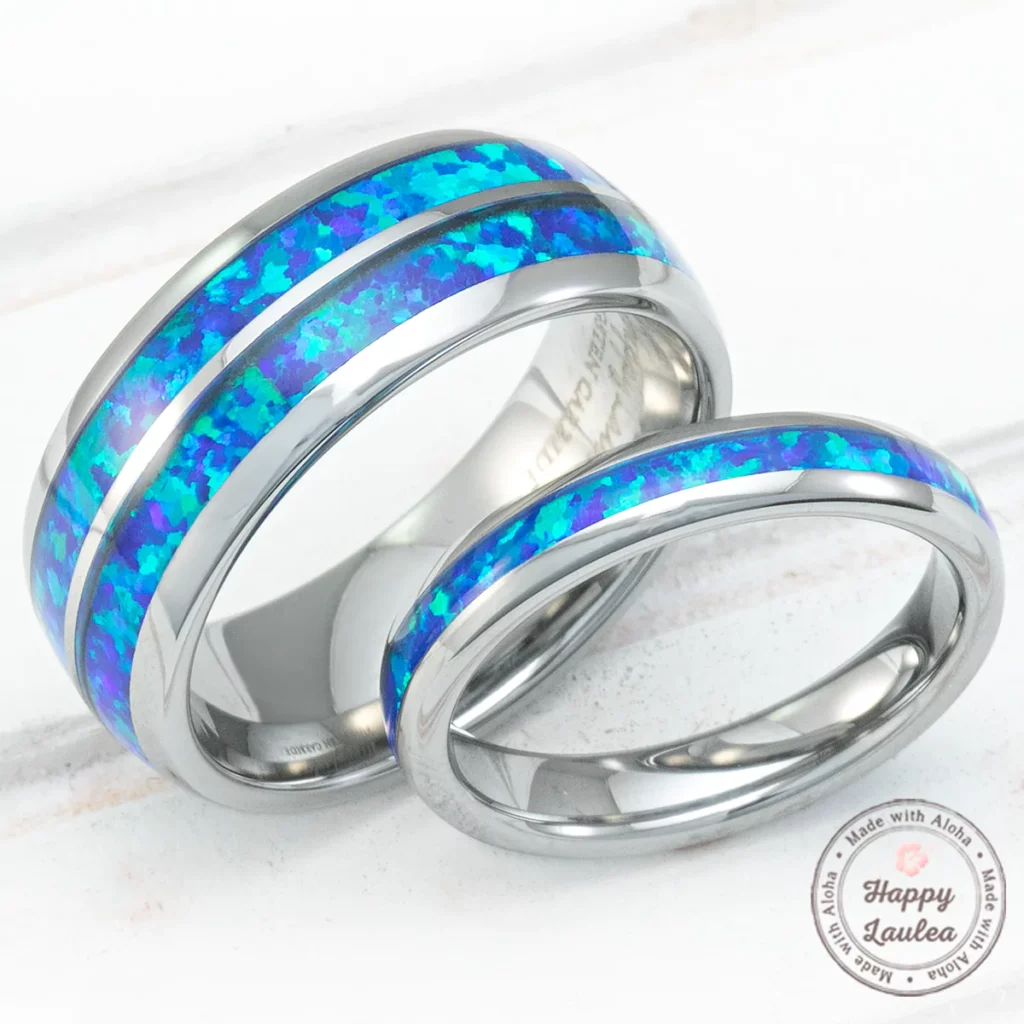 tungsten pair assorted blue opal