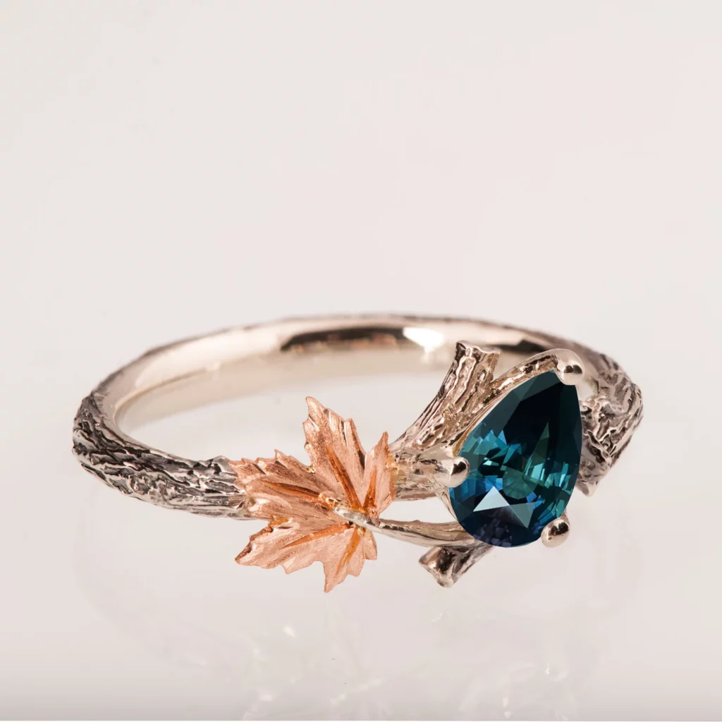 twig and leaf ring