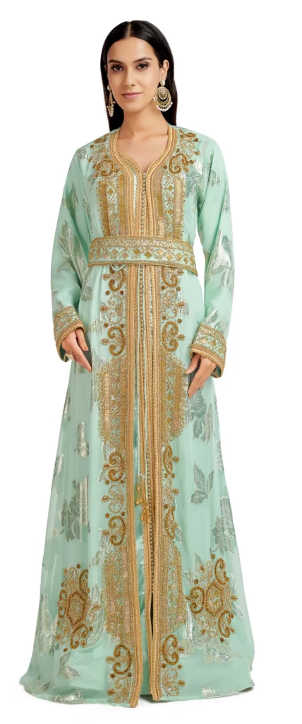 Moroccan Caftan with Crystal Hand Work