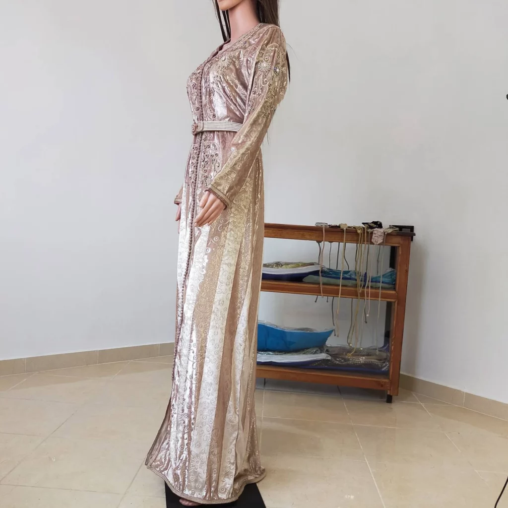 Silk Embroidery Moroccan Kaftan