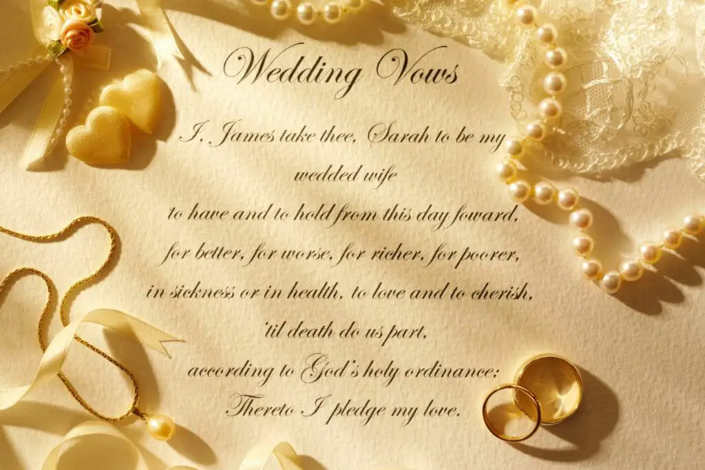 Catholic Wedding Vows Sample