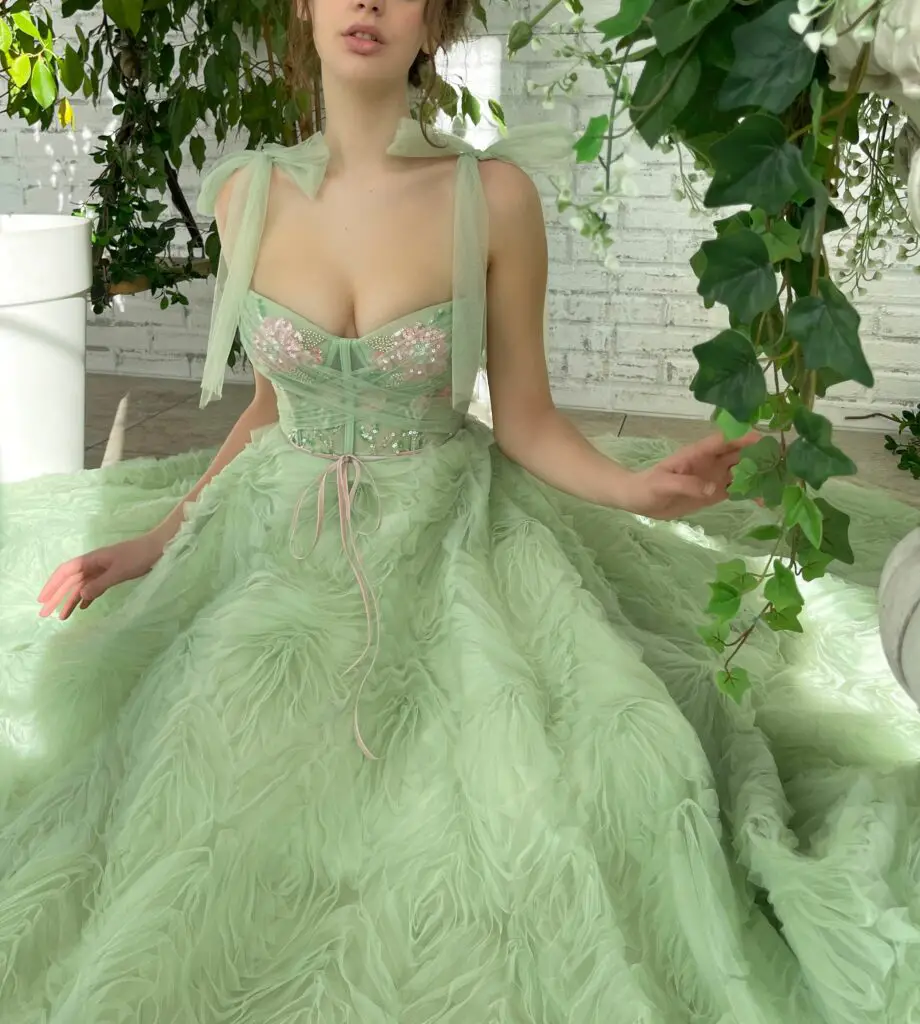 Sea Foam Jewel Gown